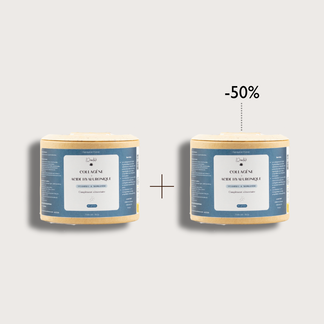 Collagène Marin &amp; Acide Hyaluronique - 2 x 60 gélules - Pot Kraft