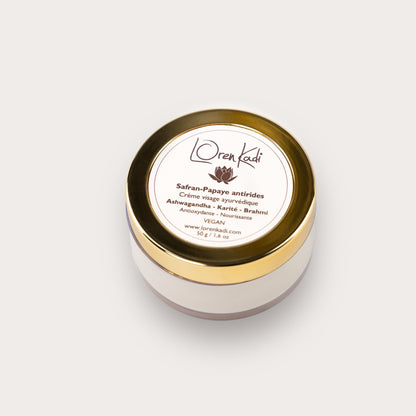 Crème Hydratante ayurvédique - Anti-rides - Safran Papaye